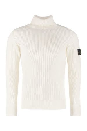 Long sleeve wool turtleneck sweater-0